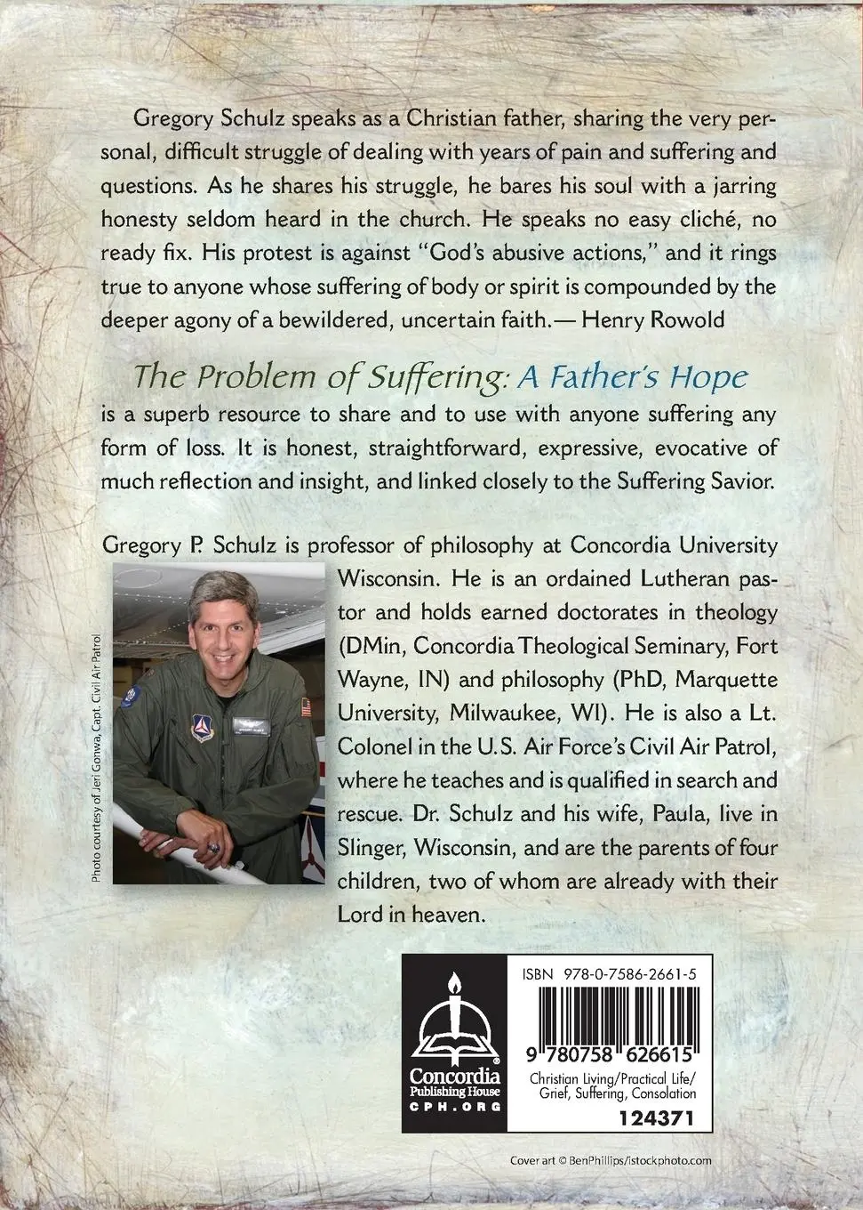 Rückseite: 9780758626615 | Problem of Suffering | A Father's Hope (Expanded) | Gregory Schulz