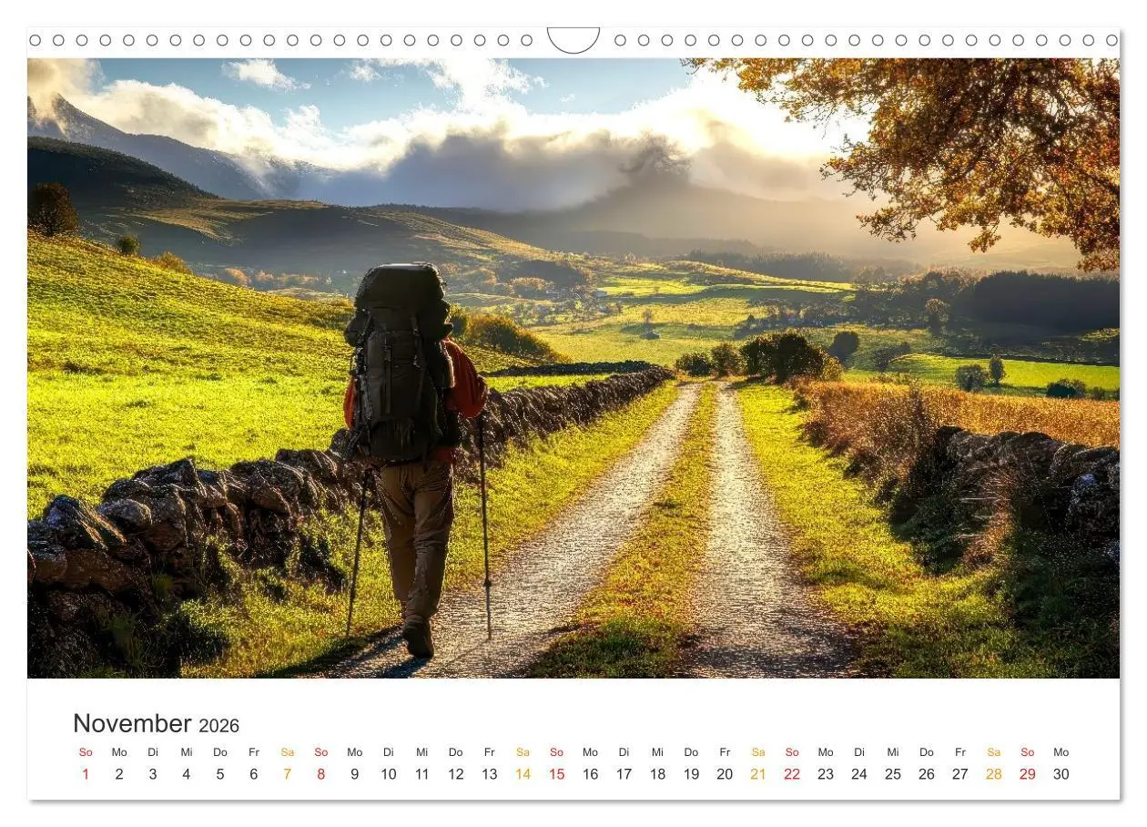 Bild: 9783457296615 | Camino de Santiago - Jakobsweg (Wandkalender 2026 DIN A3 quer),...