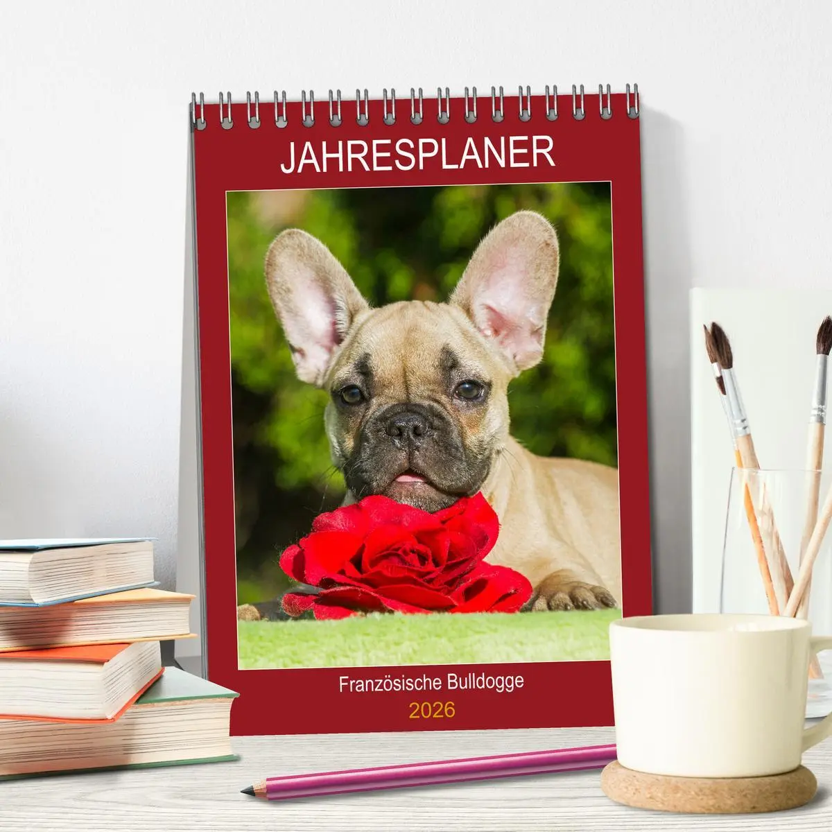Bild: 9783516386615 | Jahresplaner Französische Bulldogge (Tischkalender 2026 DIN A5...