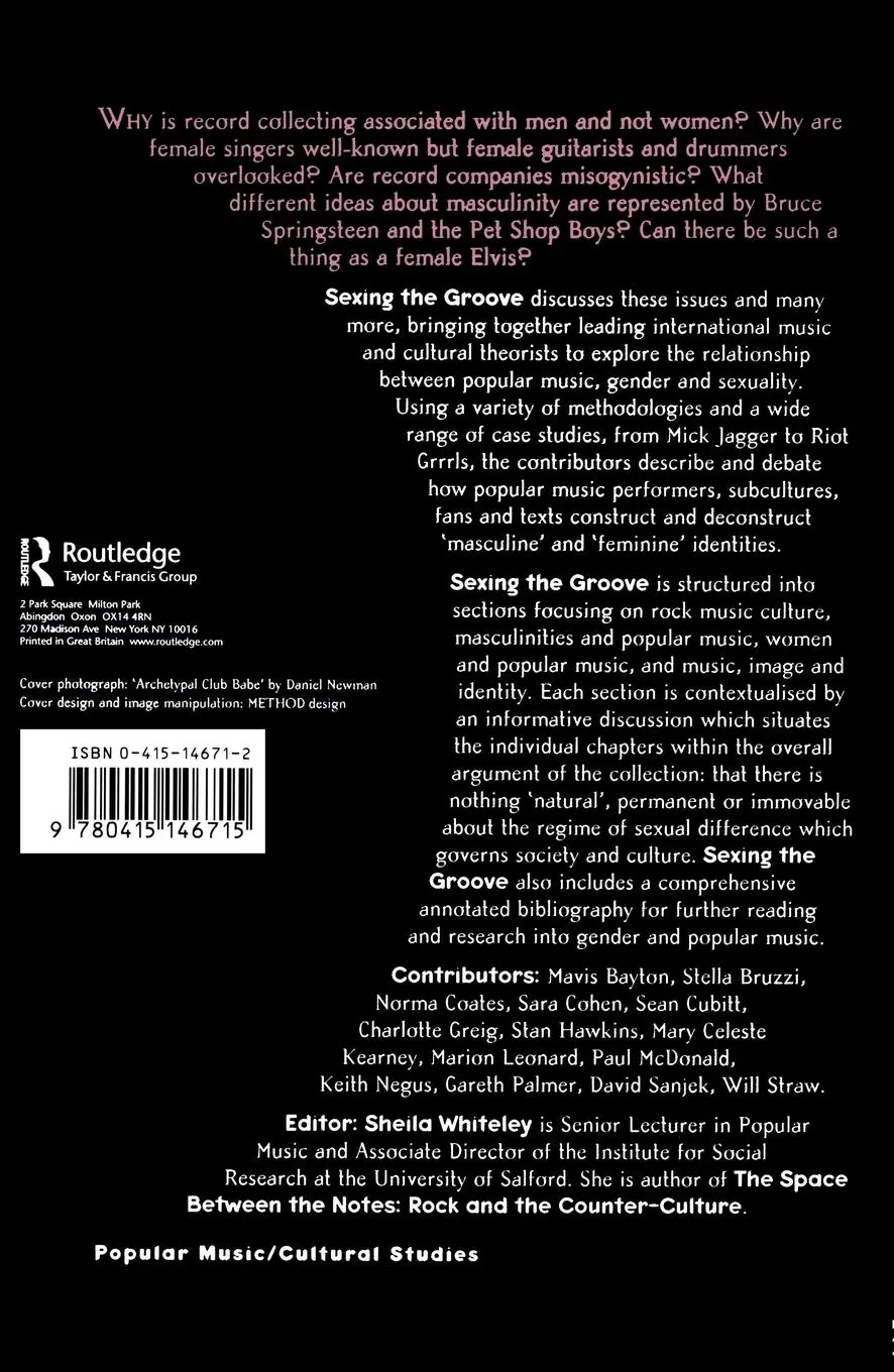 Rückseite: 9780415146715 | Sexing the Groove | Popular Music and Gender | Sheila Whiteley | Buch