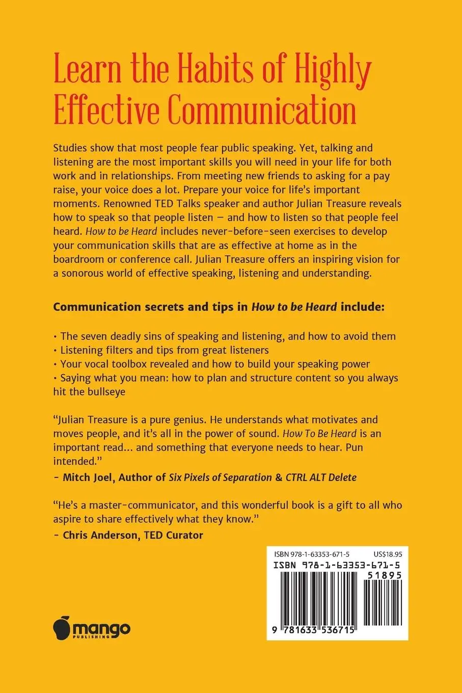 Rückseite: 9781633536715 | How to be Heard | Julian Treasure | Taschenbuch | Englisch | 2017