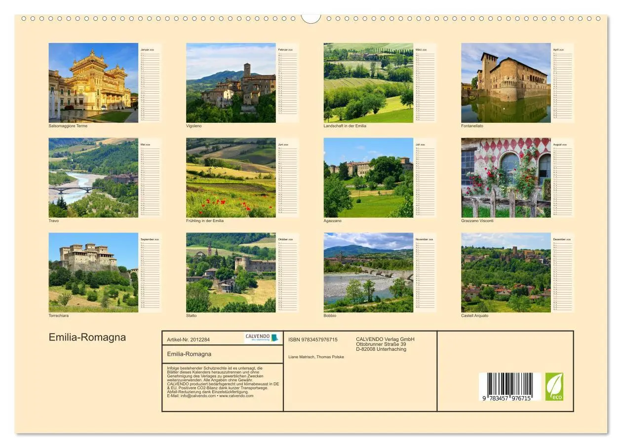 Bild: 9783457976715 | Emilia-Romagna (hochwertiger Premium Wandkalender 2026 DIN A2...
