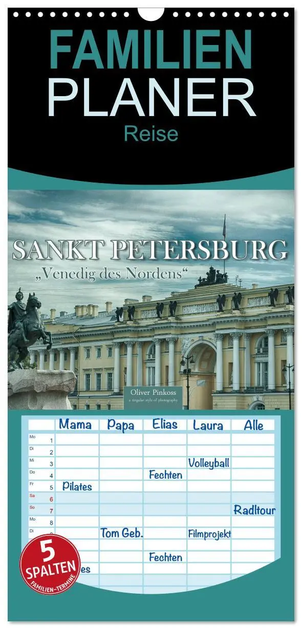 Cover: 9783516516715 | Familienplaner 2026 - Sankt Petersburg - "Venedig des Nordens" mit...