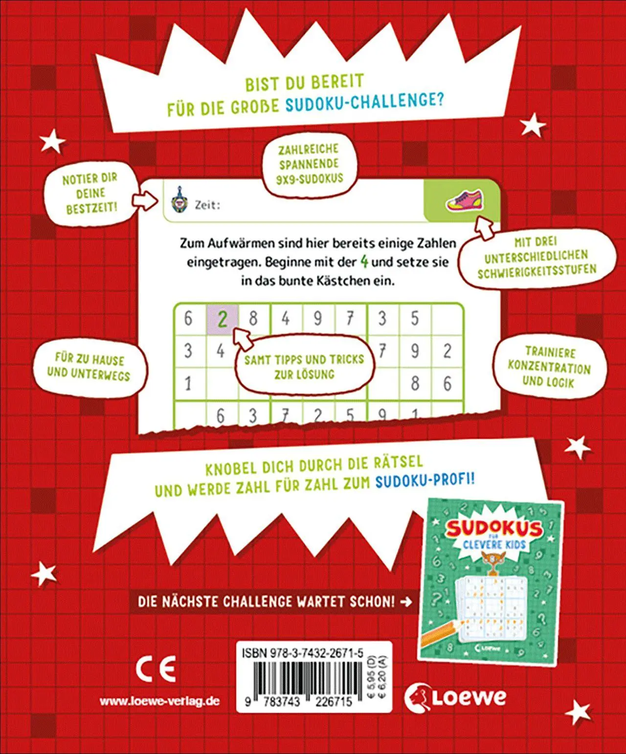 Bild: 9783743226715 | Sudokus für clevere Kids 8+ [rot] | Taschenbuch | 120 S. | Deutsch