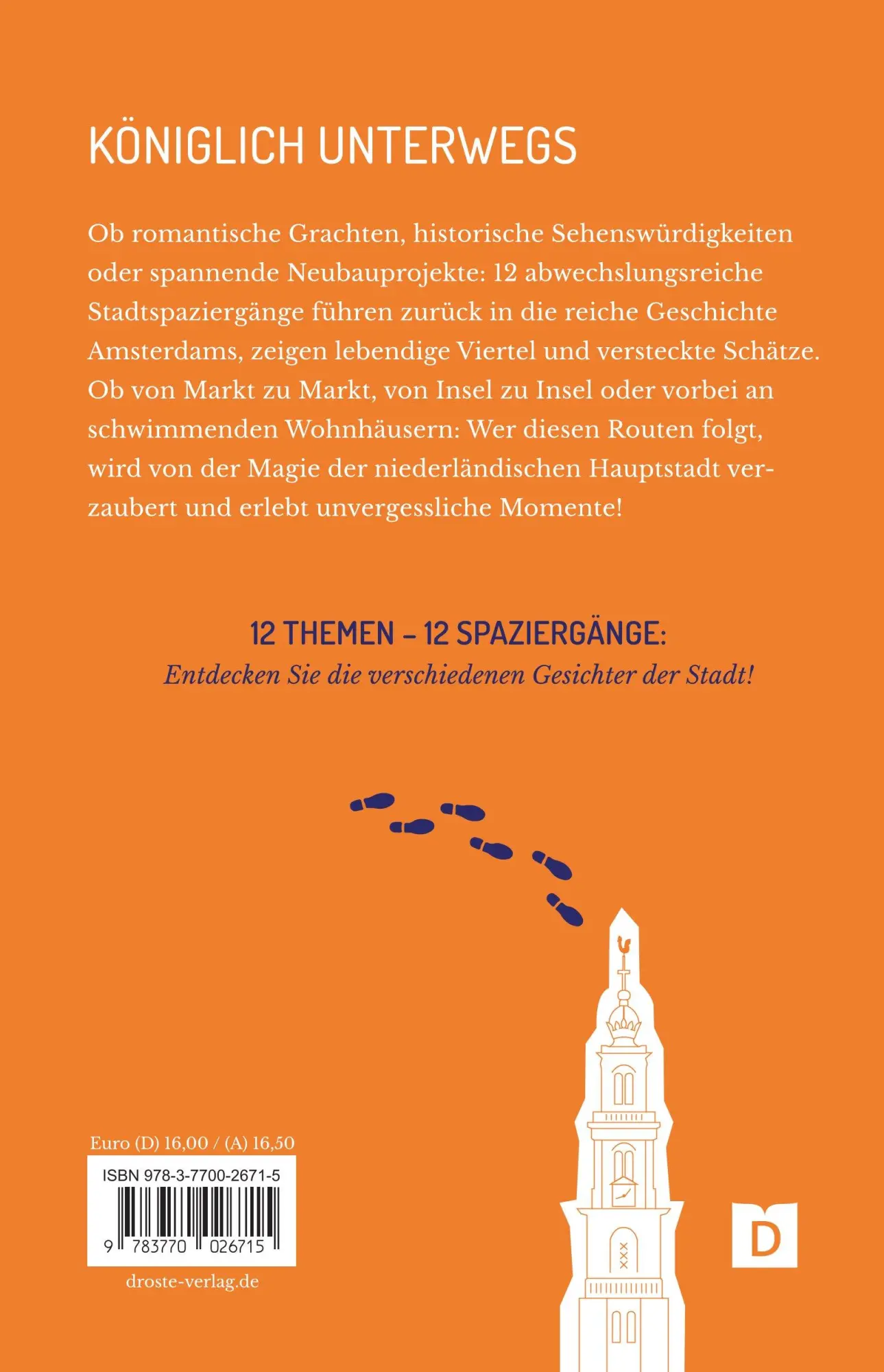 Rückseite: 9783770026715 | Zu Fuß durch Amsterdam | 12 Spaziergänge | Anna Kontny | Taschenbuch