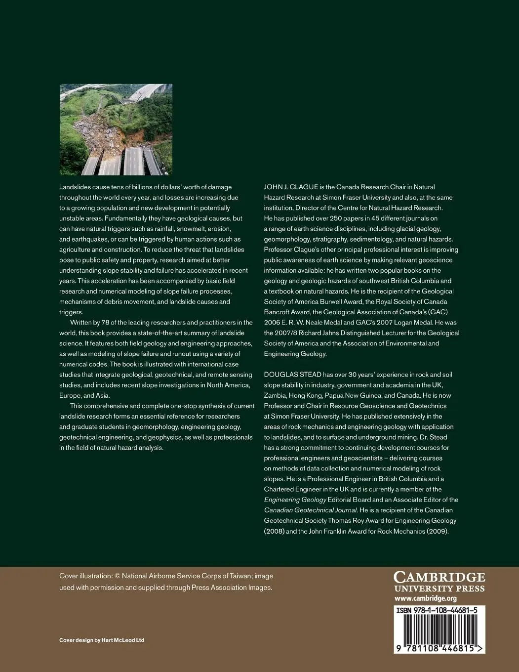 Rückseite: 9781108446815 | Landslides | John J. Clague (u. a.) | Taschenbuch | Englisch | 2017