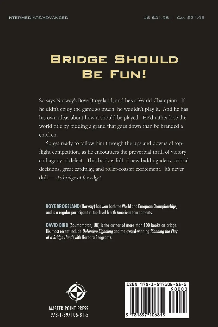 Rückseite: 9781897106815 | Bridge at the Edge | Boye Brogeland (u. a.) | Taschenbuch | Englisch