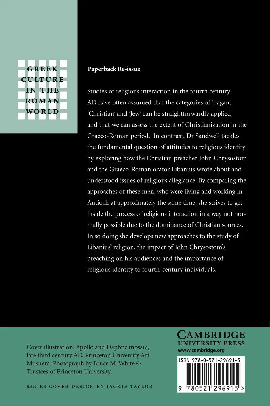Rückseite: 9780521296915 | Religious Identity in Late Antiquity | Isabella Sandwell | Taschenbuch