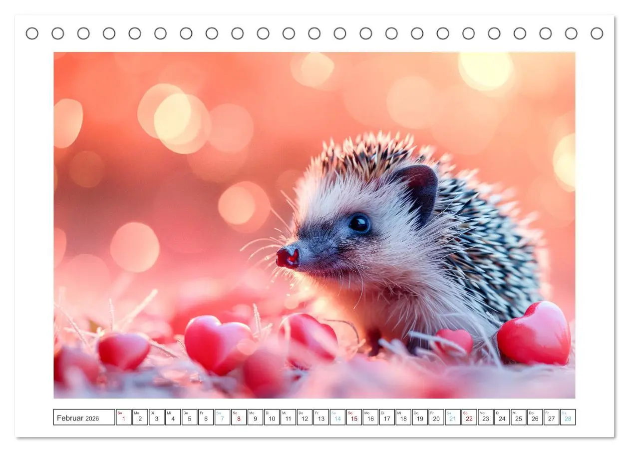 Bild: 9783457406915 | Lustige Igel (Tischkalender 2026 DIN A5 quer), CALVENDO Monatskalender