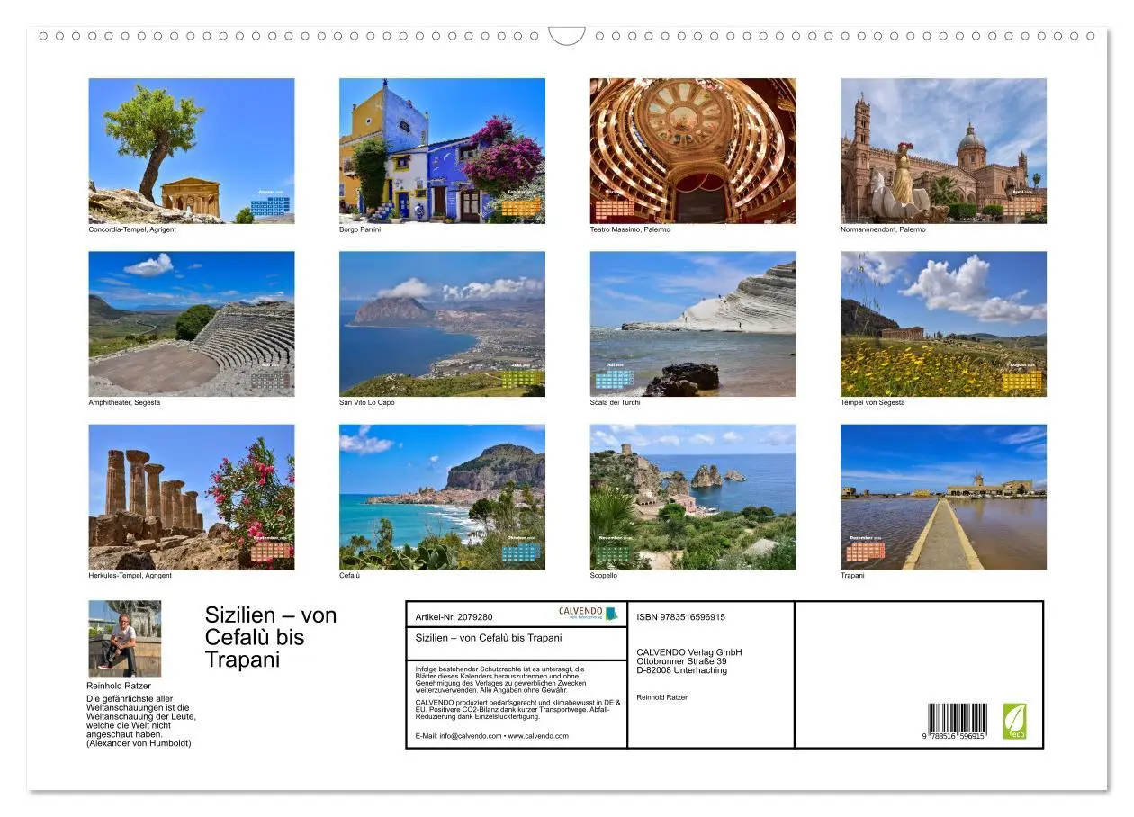 Bild: 9783516596915 | Sizilien - von Cefalù bis Trapani (Wandkalender 2026 DIN A2 quer),...