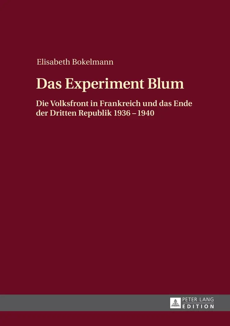 Cover: 9783631646915 | Das Experiment Blum | Elisabeth Bokelmann | Buch | 220 S. | Deutsch