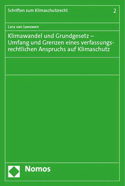 Cover: 9783756006915 | Klimawandel und Grundgesetz - Umfang und Grenzen eines...