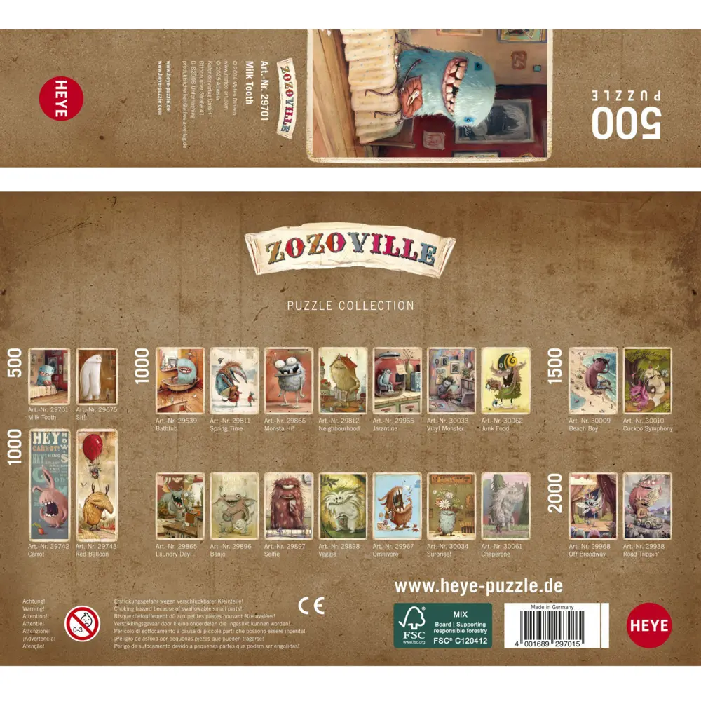 Bild: 4001689297015 | Milk Tooth Puzzle | 500 Teile | Mateo Dineen | Spiel | 29701 | Deutsch