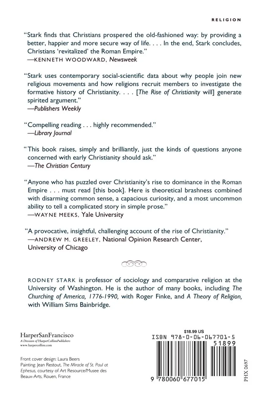Rückseite: 9780060677015 | Rise of Christianity, The | Rodney Stark | Taschenbuch | Englisch