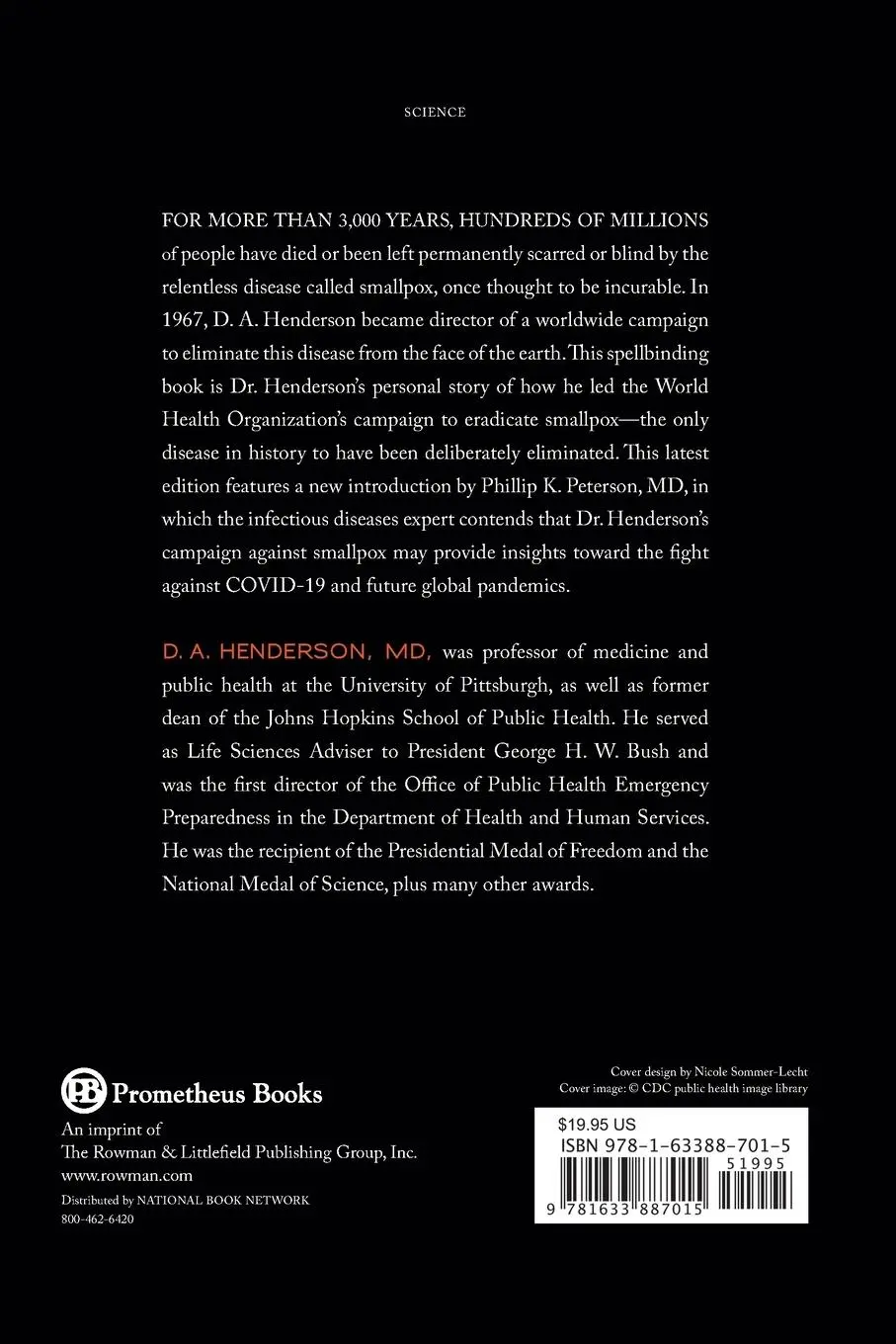 Rückseite: 9781633887015 | Smallpox | D. A. Henderson | Taschenbuch | Englisch | 2021