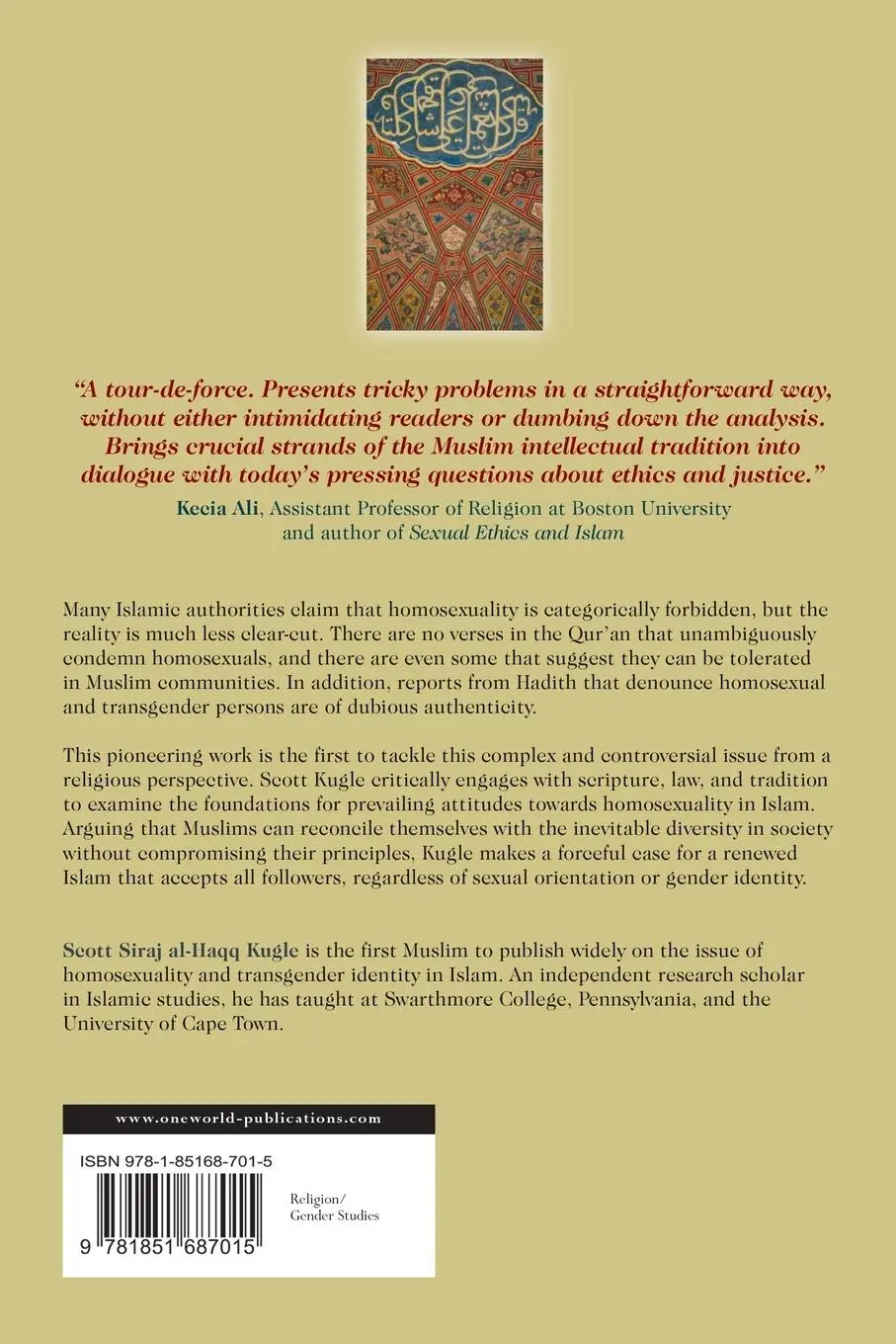 Rückseite: 9781851687015 | Homosexuality in Islam | Scott Siraj Al-Haqq Kugle | Taschenbuch