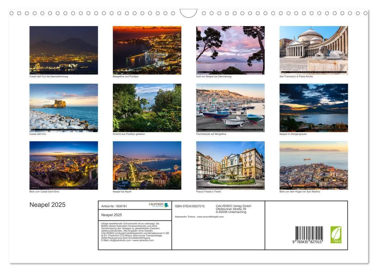 Bild: 9783435827015 | Neapel 2025 (Wandkalender 2025 DIN A3 quer), CALVENDO Monatskalender