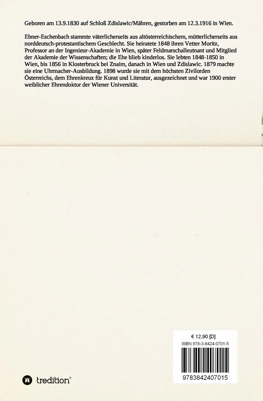 Rückseite: 9783842407015 | Das Gemeindekind (1887) | Marie Freifrau Von Ebner-Eschenbach | Buch