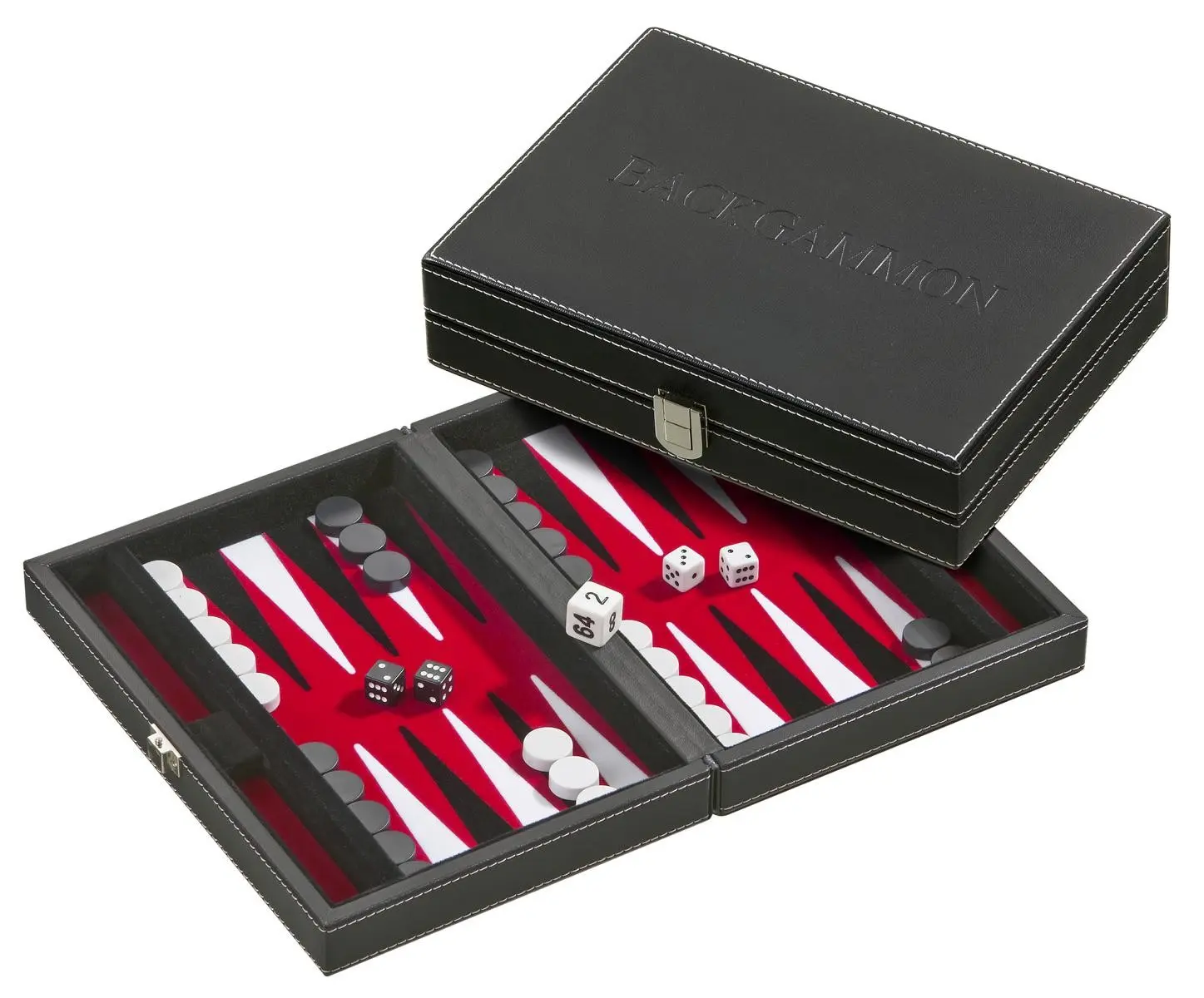 Cover: 4014156017115 | Philos 1711 - Backgammon Tinos, rot, klein, Kunstleder, magnetisch