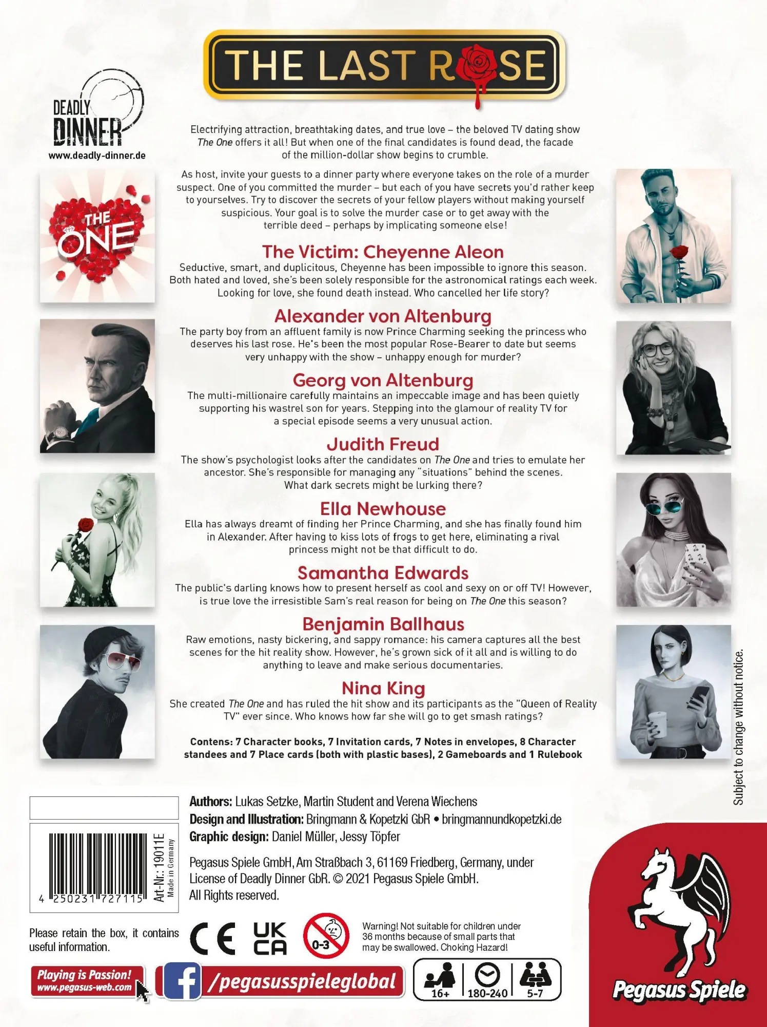 Bild: 4250231727115 | Deadly Dinner - The Last Rose (English Edition) | Lukas Setzke | Spiel