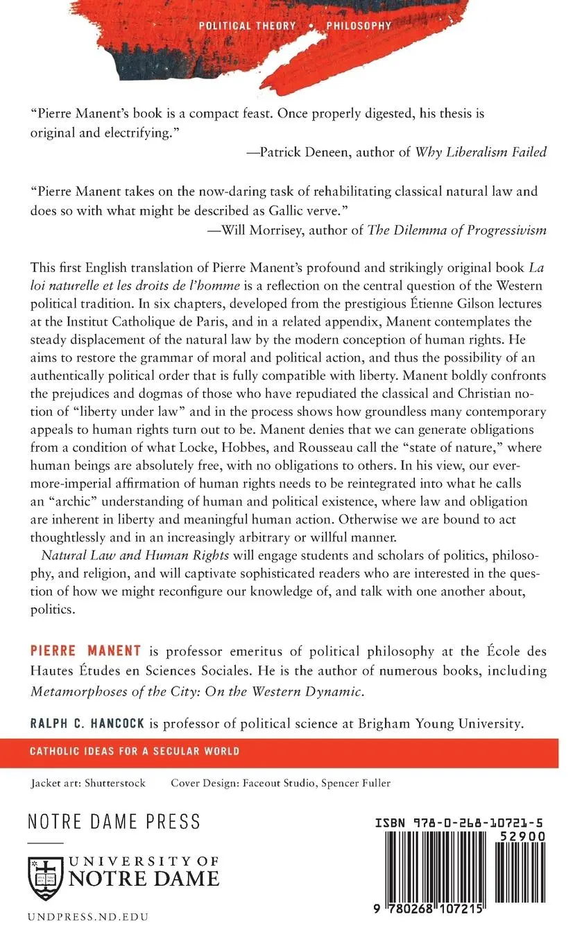 Rückseite: 9780268107215 | Natural Law and Human Rights | Toward a Recovery of Practical Reason
