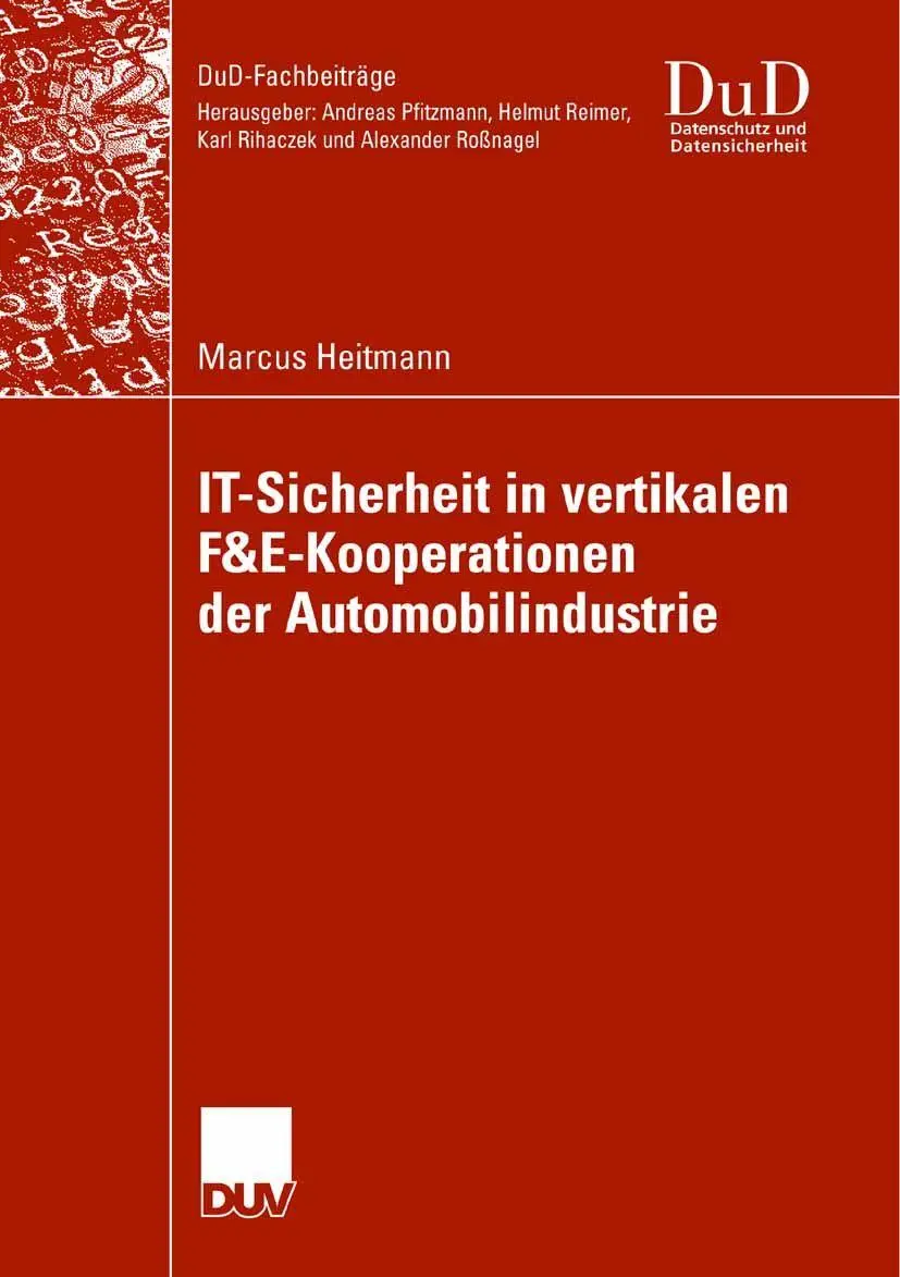 Cover: 9783835007215 | IT-Sicherheit in vertikalen F&amp;E-Kooperationen der Automobilindustrie