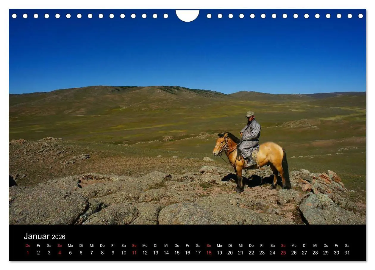Bild: 9783516147315 | Einsame Mongolei (Wandkalender 2026 DIN A4 quer), CALVENDO...