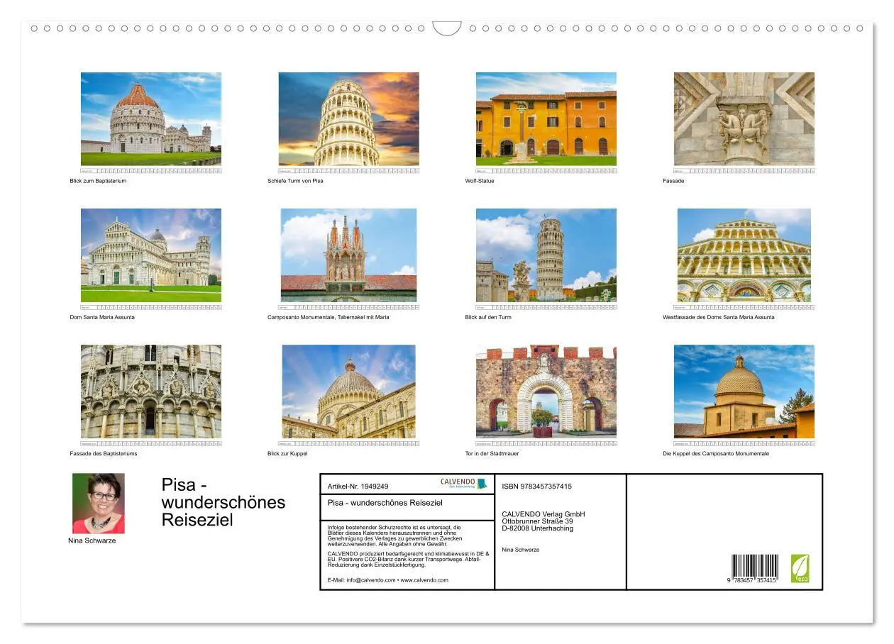 Bild: 9783457357415 | Pisa - wunderschönes Reiseziel (Wandkalender 2026 DIN A2 quer),...