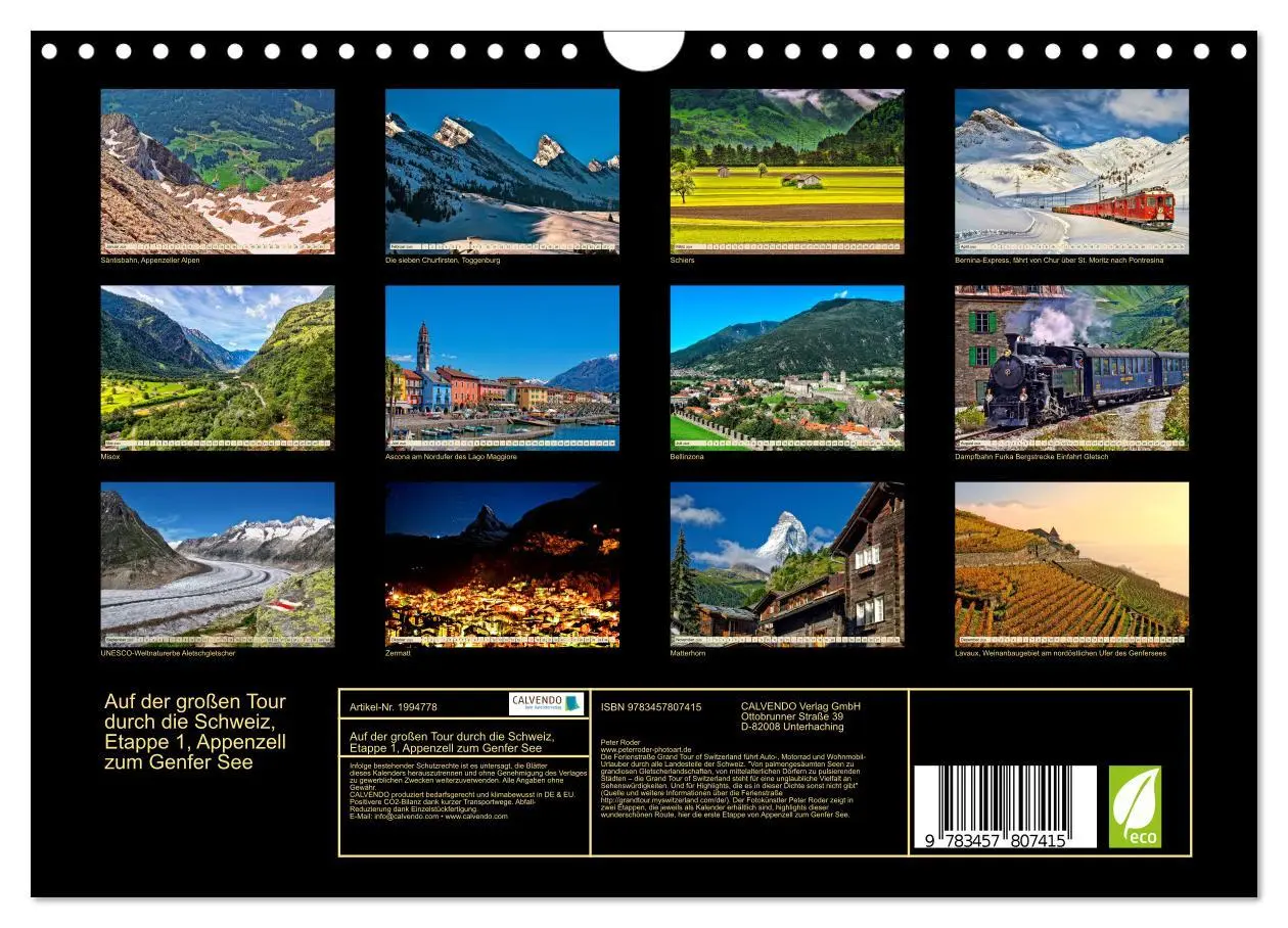 Bild: 9783457807415 | Auf der großen Tour durch die Schweiz, Etappe 1, Appenzell zum...