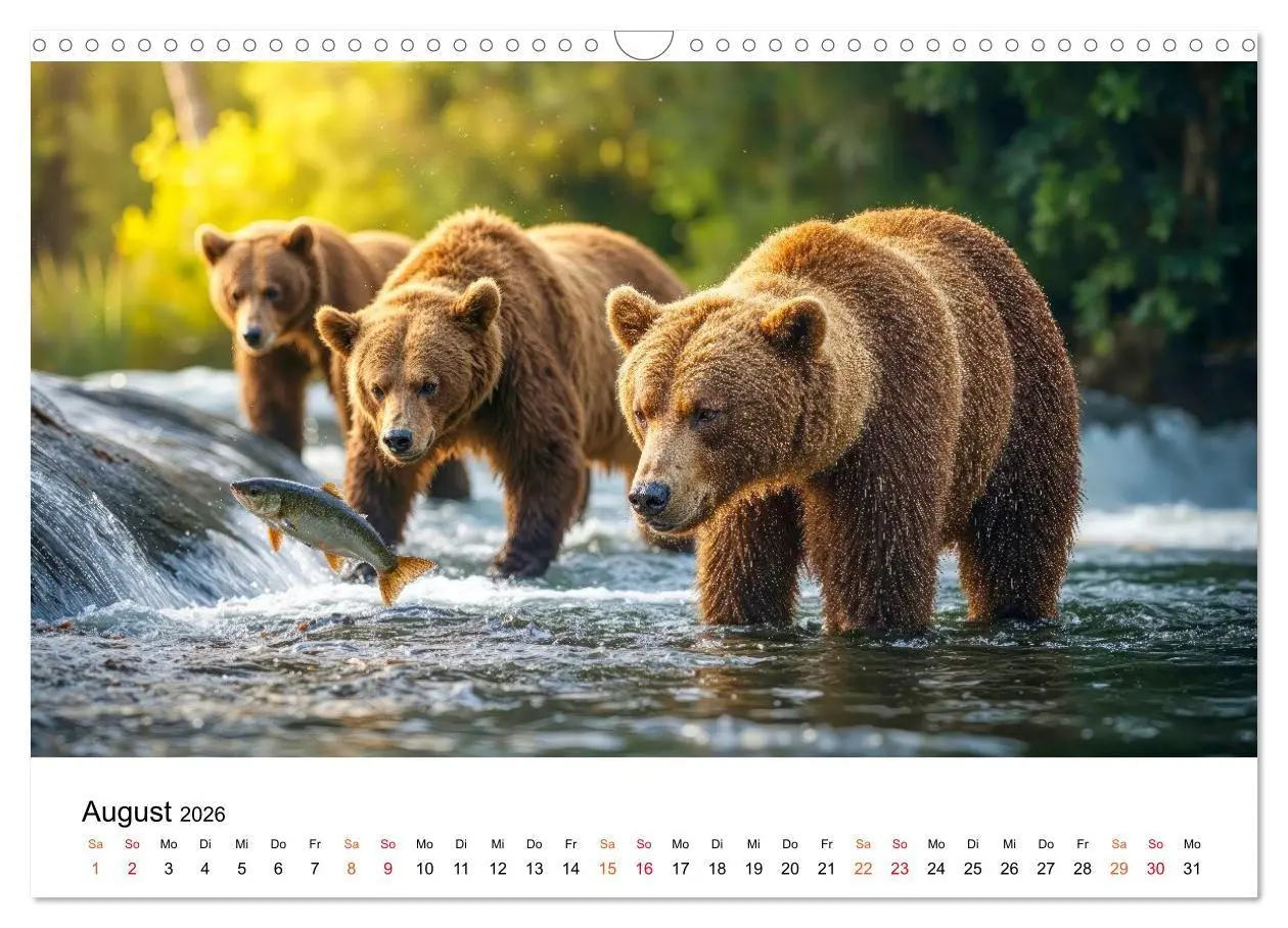 Bild: 9783516687415 | Bären - Die Macht der Natur (Wandkalender 2026 DIN A3 quer),...