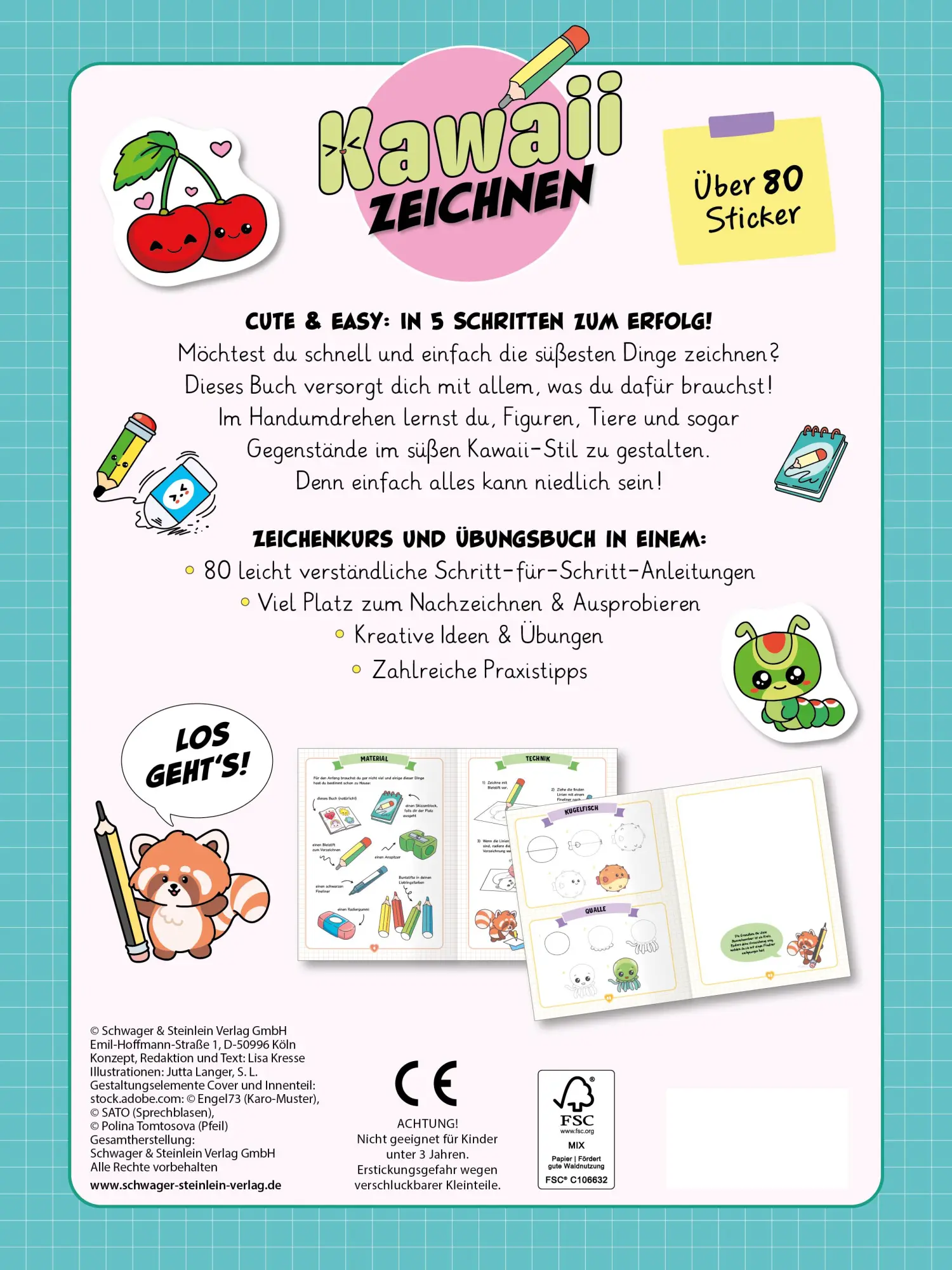 Rückseite: 9783849947415 | Kawaii zeichnen | Lisa Kresse | Taschenbuch | Spiralbindung | 100 S.