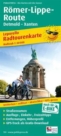 Cover: 9783899207415 | Radwanderkarte Römer-Lippe-Route, Detmold - Xanten 1 : 50 000 | 30 S.