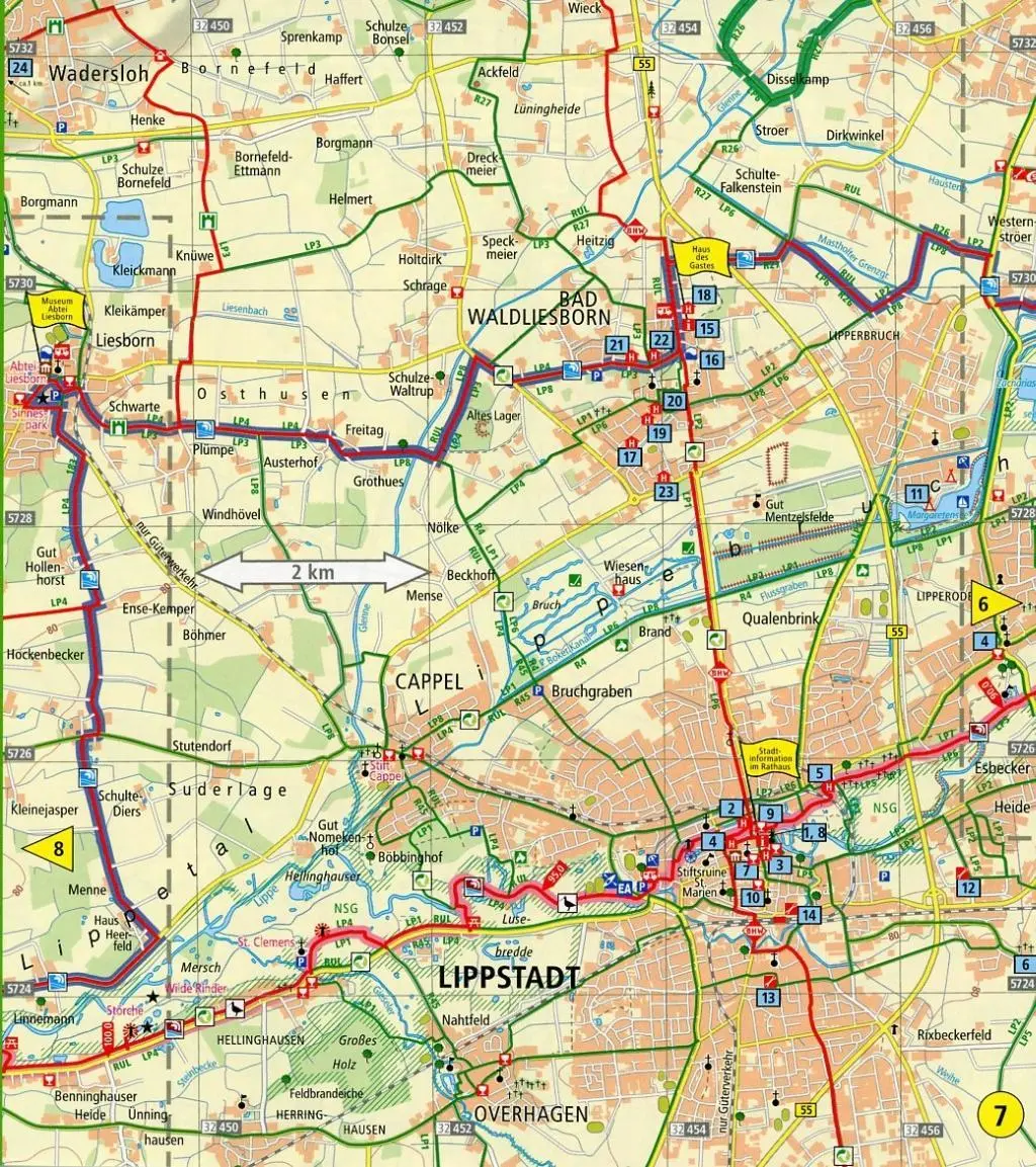 Bild: 9783899207415 | Radwanderkarte Römer-Lippe-Route, Detmold - Xanten 1 : 50 000 | 30 S.