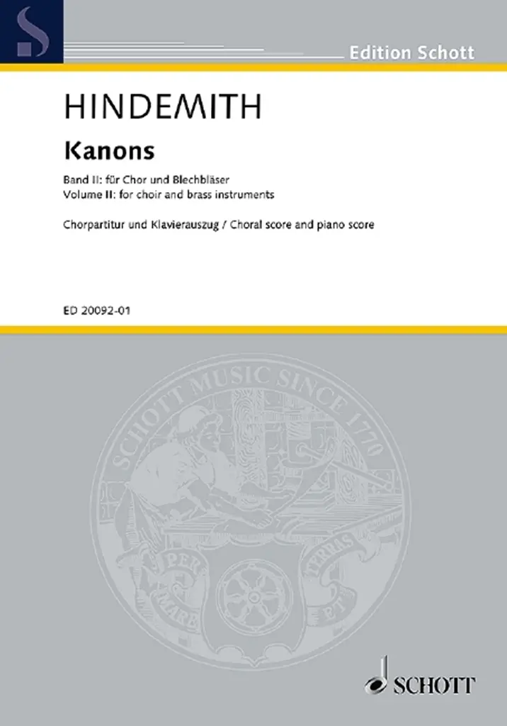 Cover: 9790001147415 | Kanons Band 2 | Paul Hindemith | Chorpartitur | Deutsch | 2018