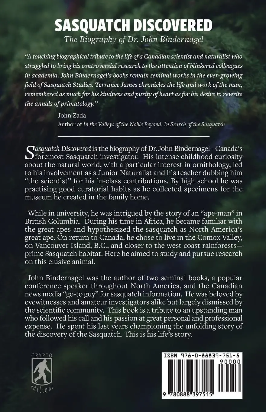 Rückseite: 9780888397515 | Sasquatch Discovered | The Biography of Dr. John Bindernagel | James