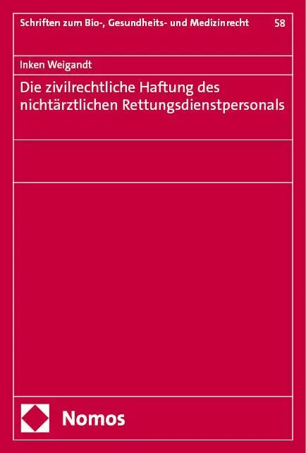Cover: 9783756017515 | Die zivilrechtliche Haftung des nichtärztlichen...