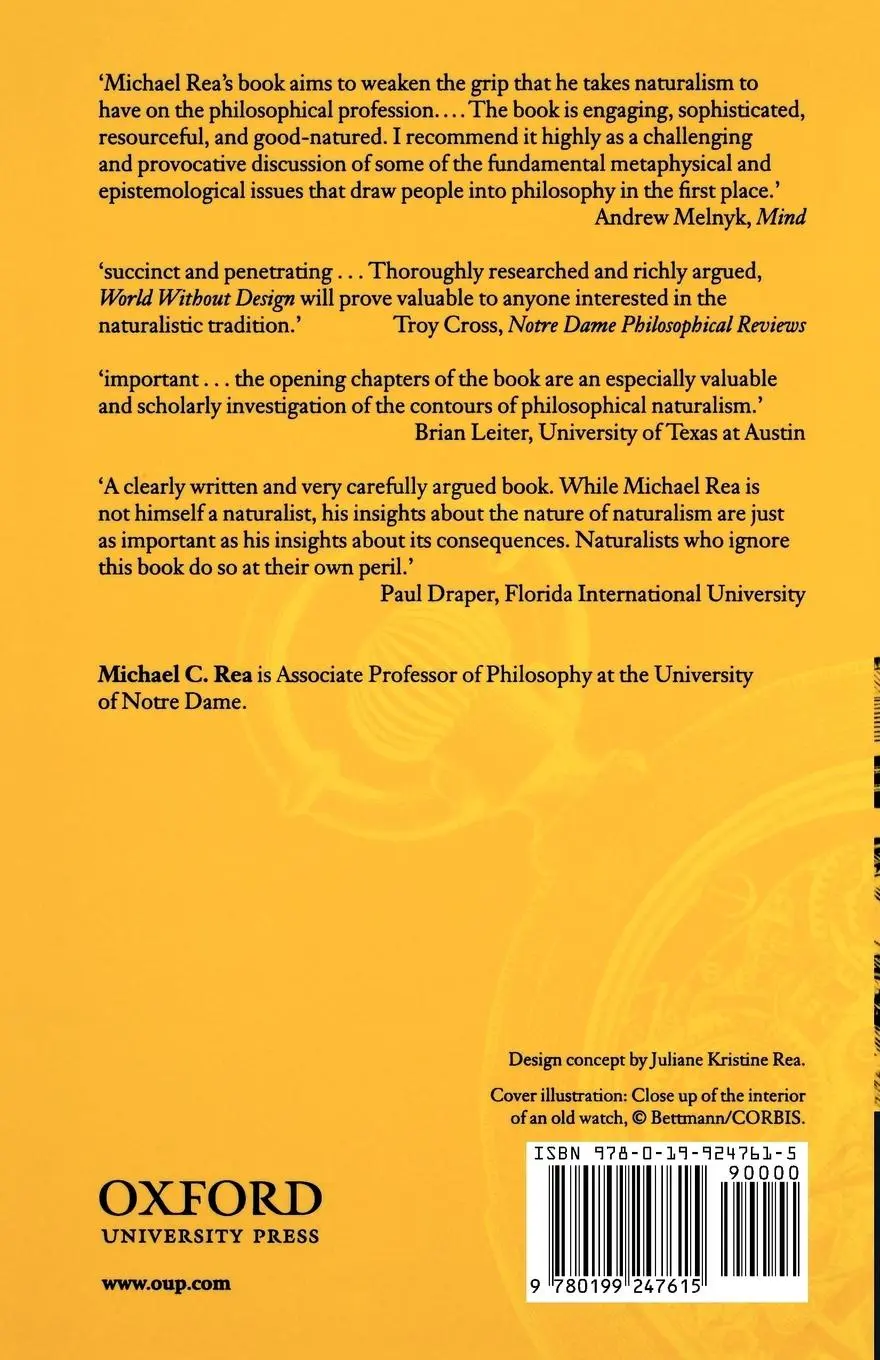 Rückseite: 9780199247615 | World Without Design | The Ontological Consequences of Naturalism