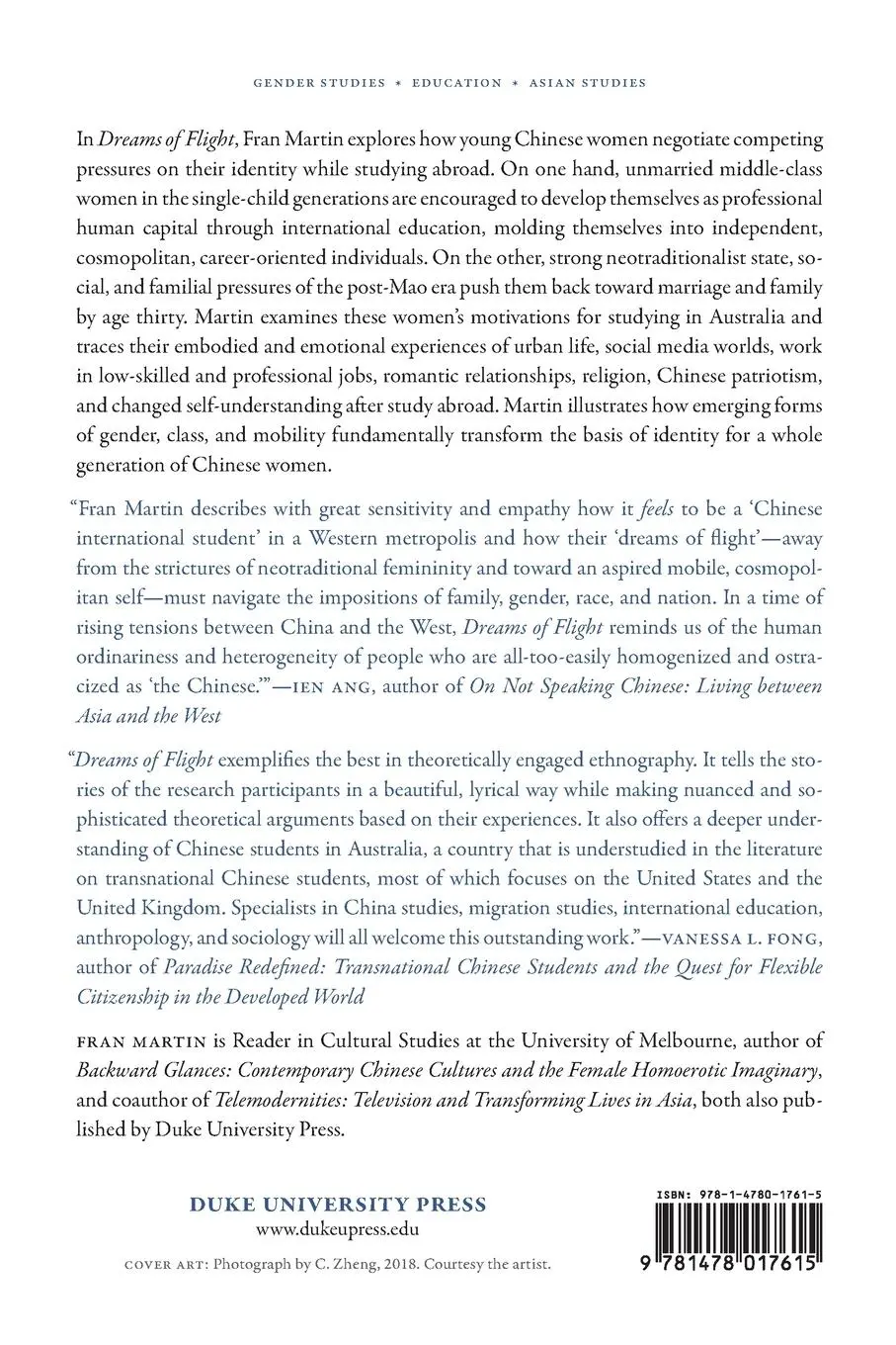 Rückseite: 9781478017615 | Dreams of Flight | The Lives of Chinese Women Students in the West