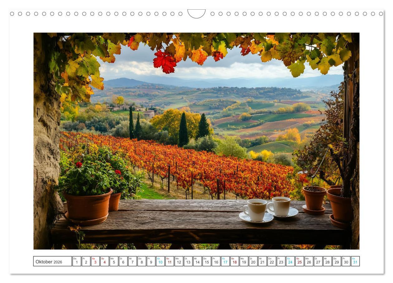 Bild: 9783457267615 | Zypressen und Weinberge (Wandkalender 2026 DIN A3 quer), CALVENDO...