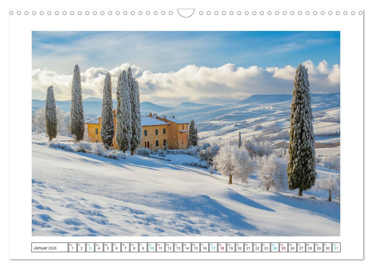 Bild: 9783457267615 | Zypressen und Weinberge (Wandkalender 2026 DIN A3 quer), CALVENDO...