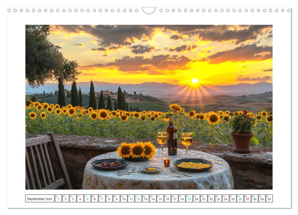Bild: 9783457267615 | Zypressen und Weinberge (Wandkalender 2026 DIN A3 quer), CALVENDO...