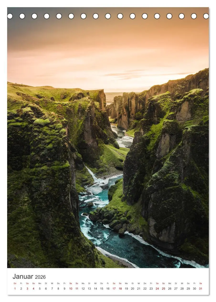 Bild: 9783516357615 | Ein Roadtrip durch Island (Tischkalender 2026 DIN A5 hoch),...