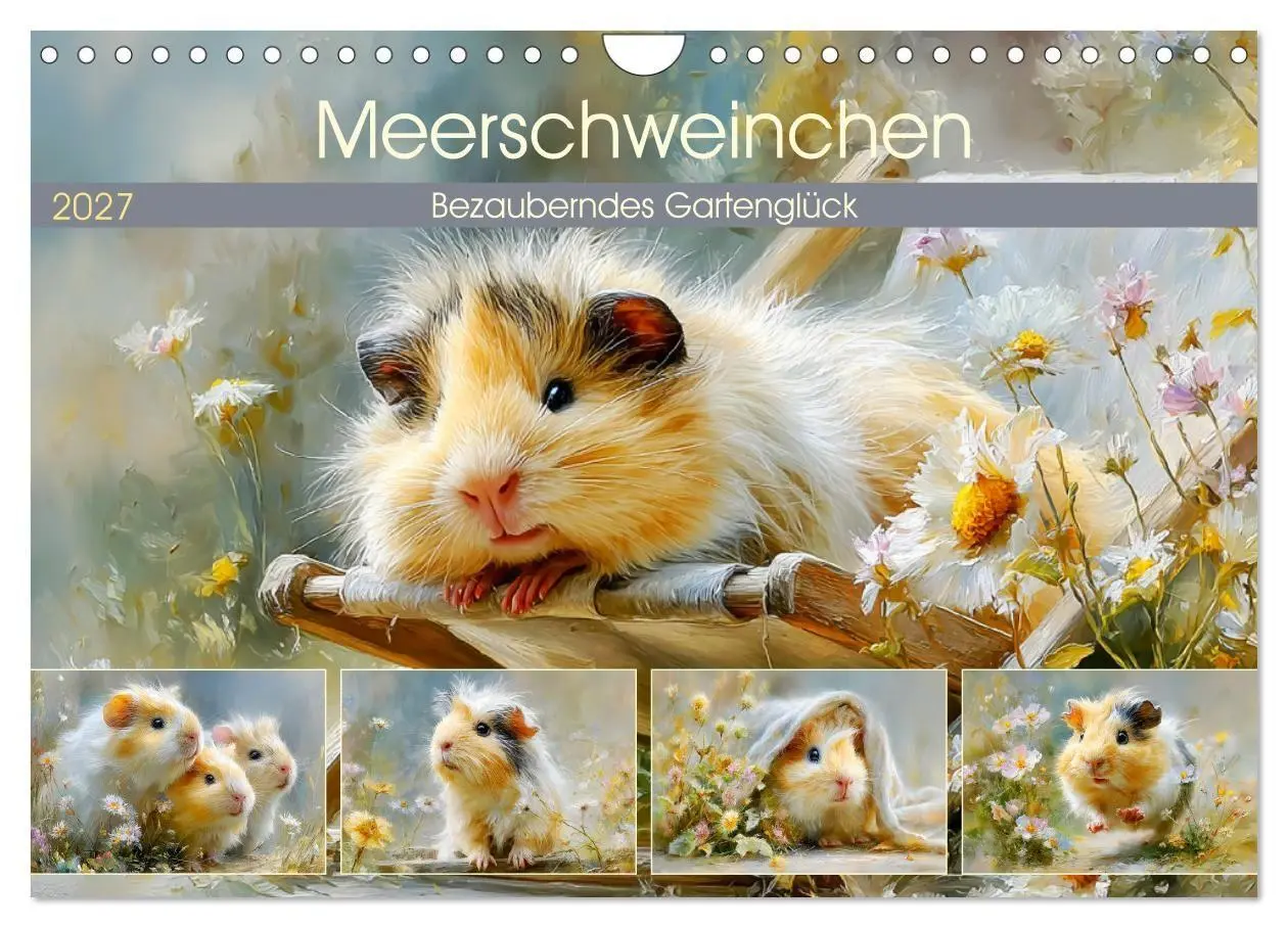 Cover: 9783516807615 | Meerschweinchen. Bezauberndes Gartenglück (Wandkalender 2027 DIN A4...