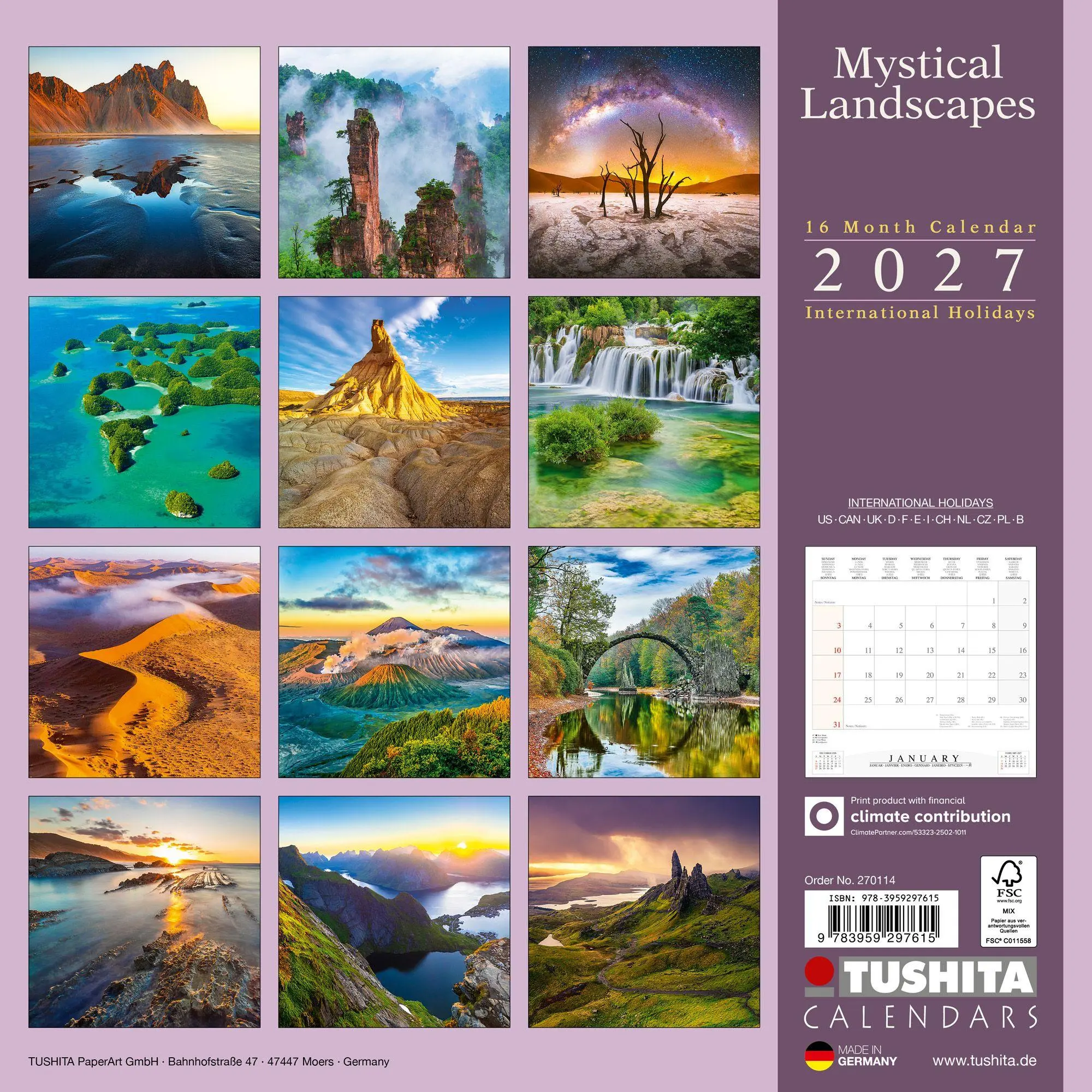 Bild: 9783959297615 | Mystical Landscapes 2027 | Kalender 2027 | Kalender | 28 S. | Deutsch