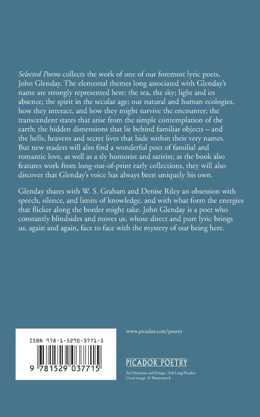 Rückseite: 9781529037715 | Selected Poems | John Glenday | Taschenbuch | Kartoniert / Broschiert