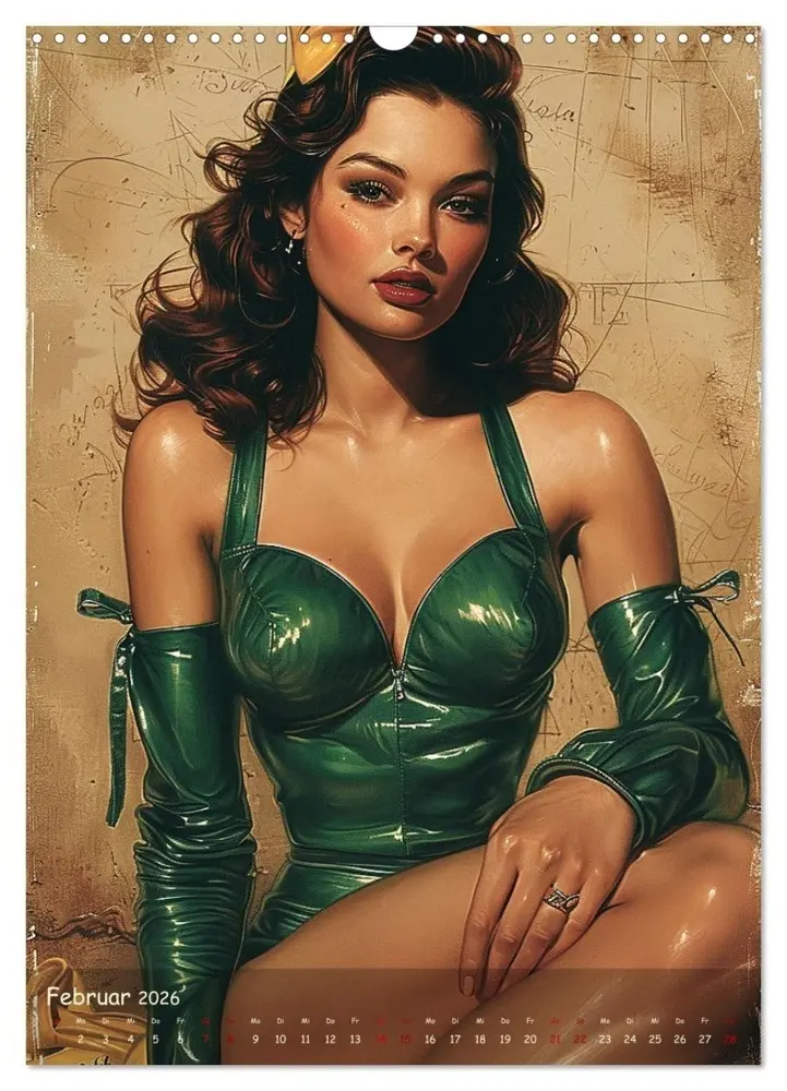 Bild: 9783516277715 | Vintage Erotik in Lack und Leder (Wandkalender 2026 DIN A3 hoch),...