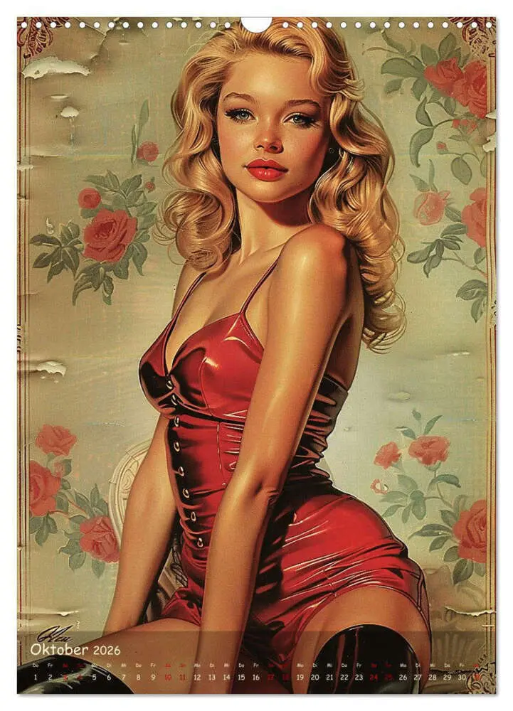 Bild: 9783516277715 | Vintage Erotik in Lack und Leder (Wandkalender 2026 DIN A3 hoch),...