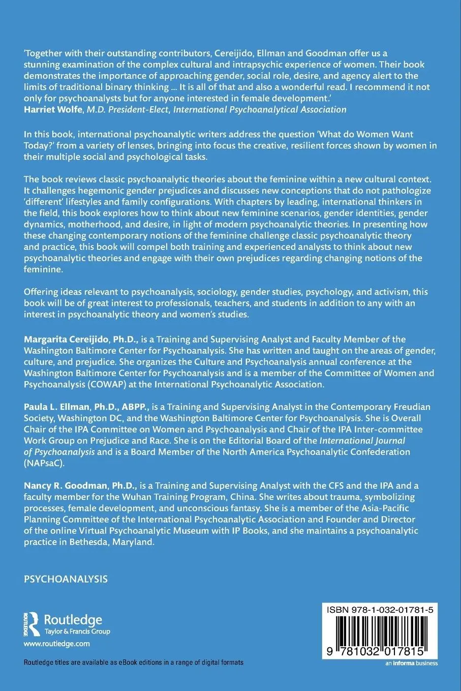 Rückseite: 9781032017815 | Psychoanalytic Explorations of What Women Want Today | Taschenbuch