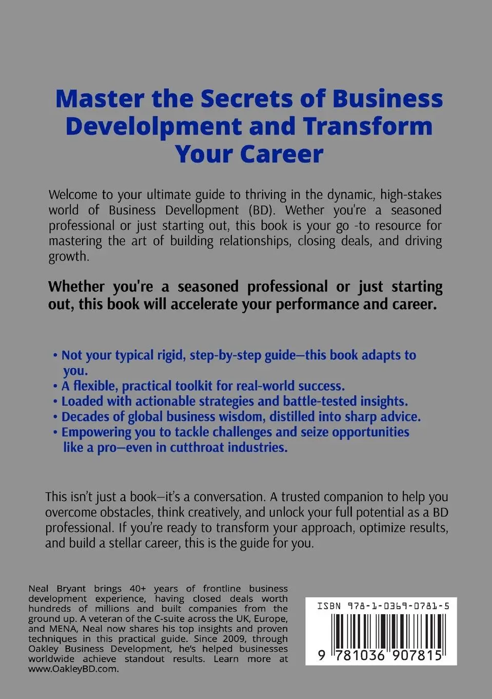 Rückseite: 9781036907815 | THE BUSINESS DEVELOPMENT PLAYBOOK | Neal C Bryant | Taschenbuch | 2025