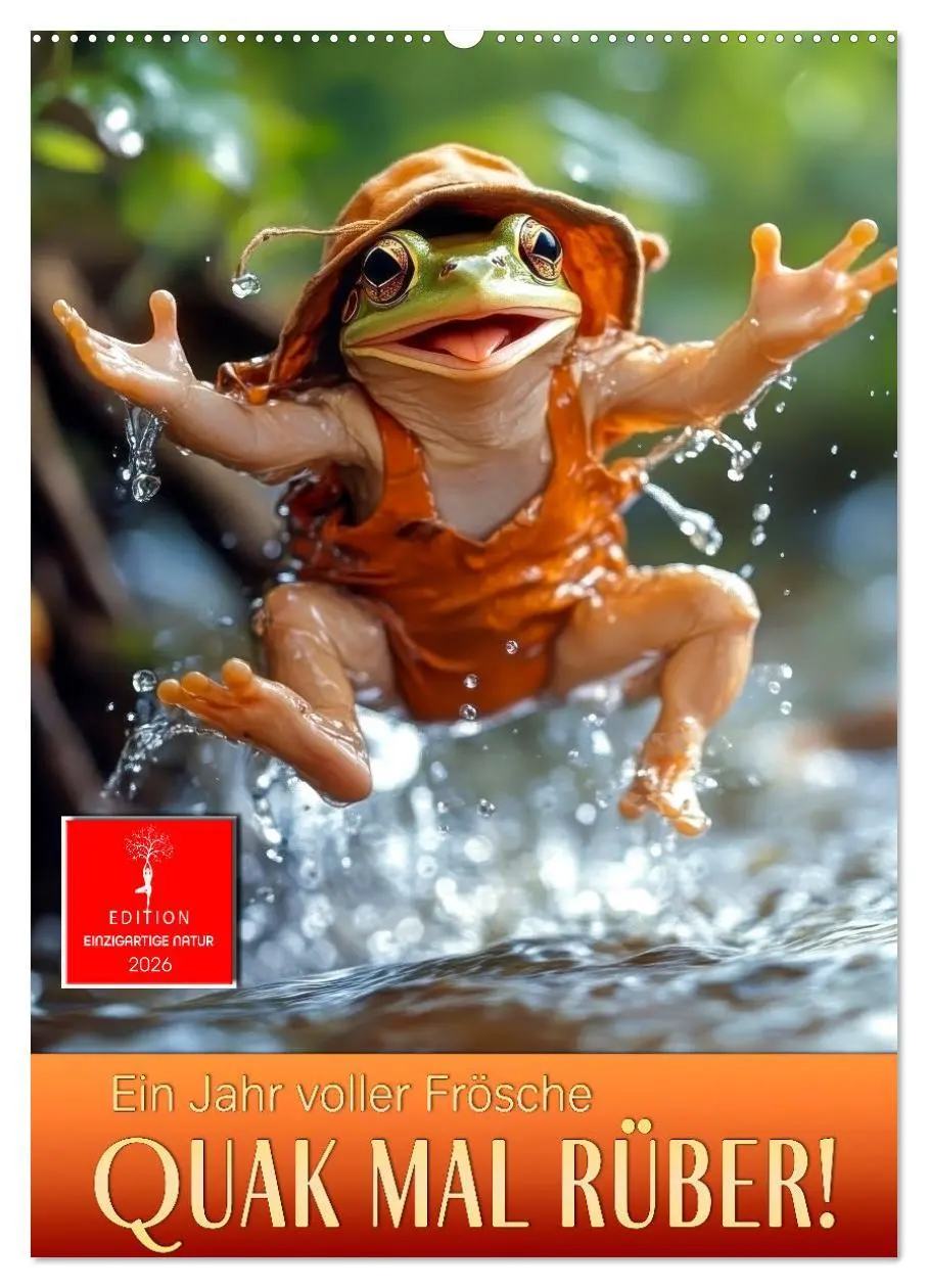Cover: 9783457247815 | Quak mal rüber - ein Jahr voller Frösche (Wandkalender 2026 DIN A2...
